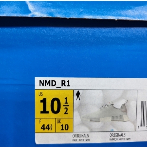 New Adidas NMD_R1 Cloud White Solar Red Men\'s Running Shoes Size 10.5 main image 5